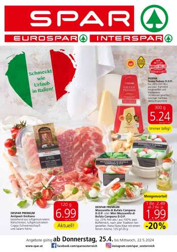 Angebote SPAR - 25.4.2024 - 22.5.2024.