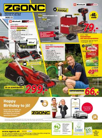 Angebote Zgonc - 13.5.2024 - 31.5.2024.