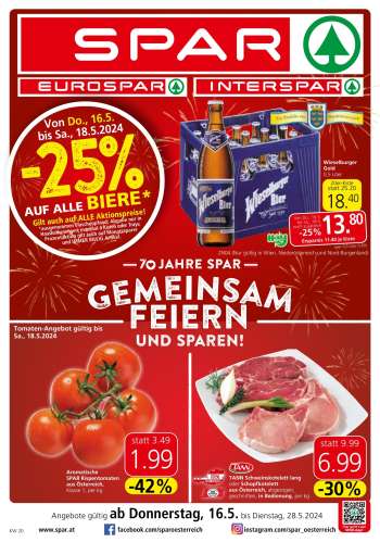 Angebote SPAR - 16.5.2024 - 28.5.2024.