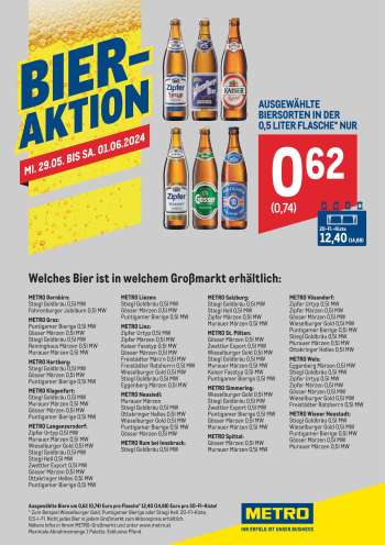 Angebote Metro - 29.5.2024 - 1.6.2024.