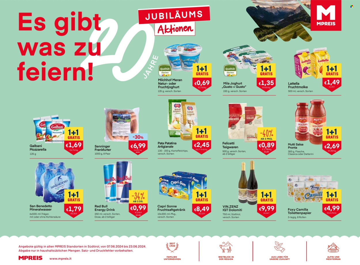 Angebote MPREIS - 7.6.2024 - 23.6.2024. Seite 1