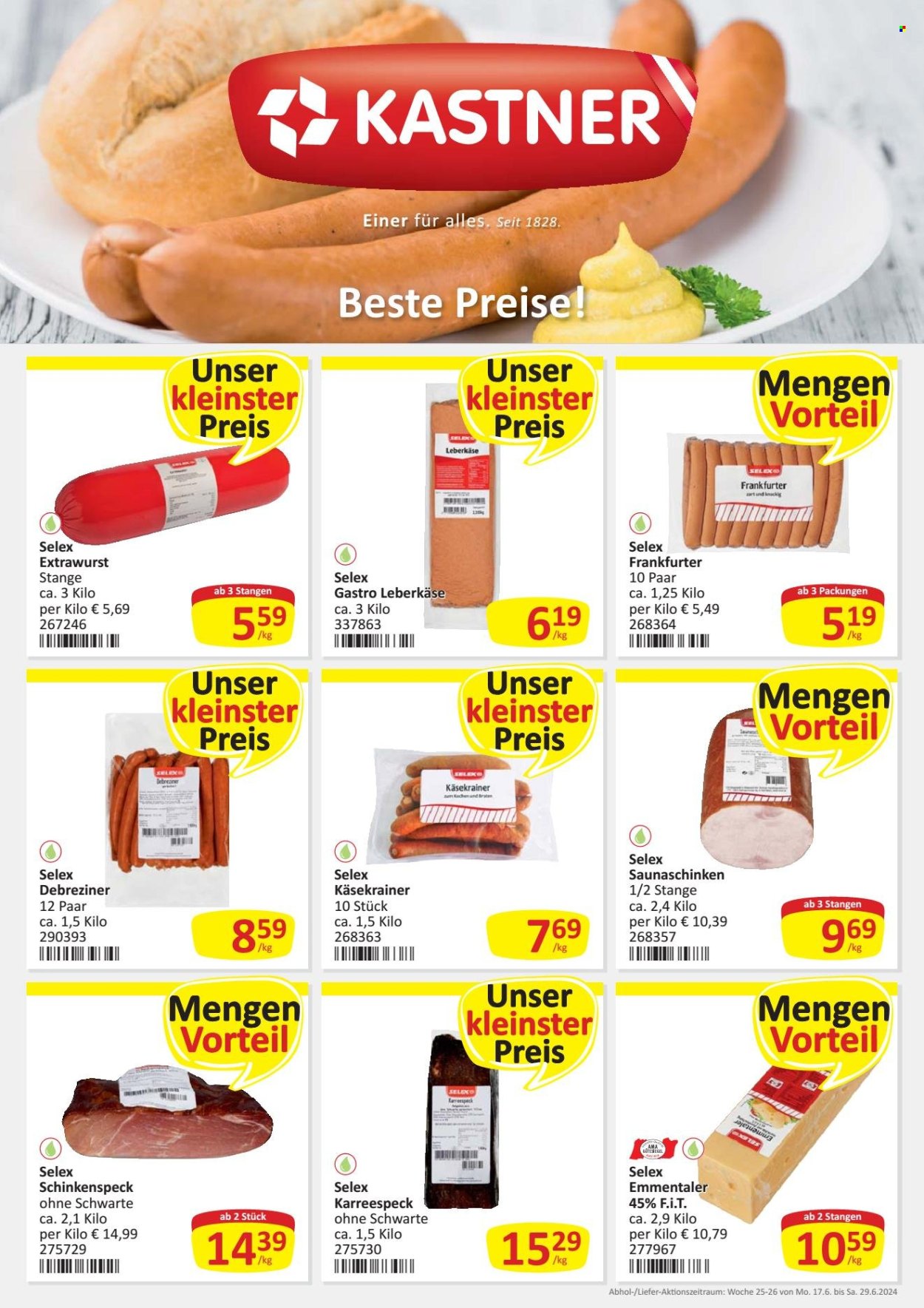 Angebote KASTNER - 17.6.2024 - 29.6.2024. Seite 1