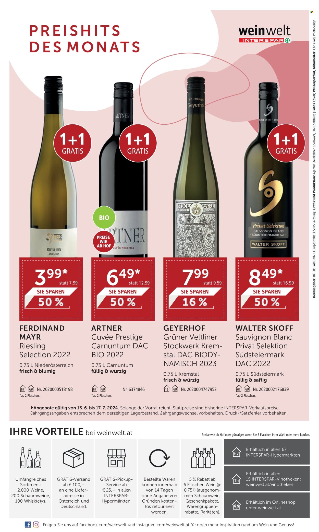 Angebote INTERSPAR - 13.6.2024 - 17.7.2024. Seite 24