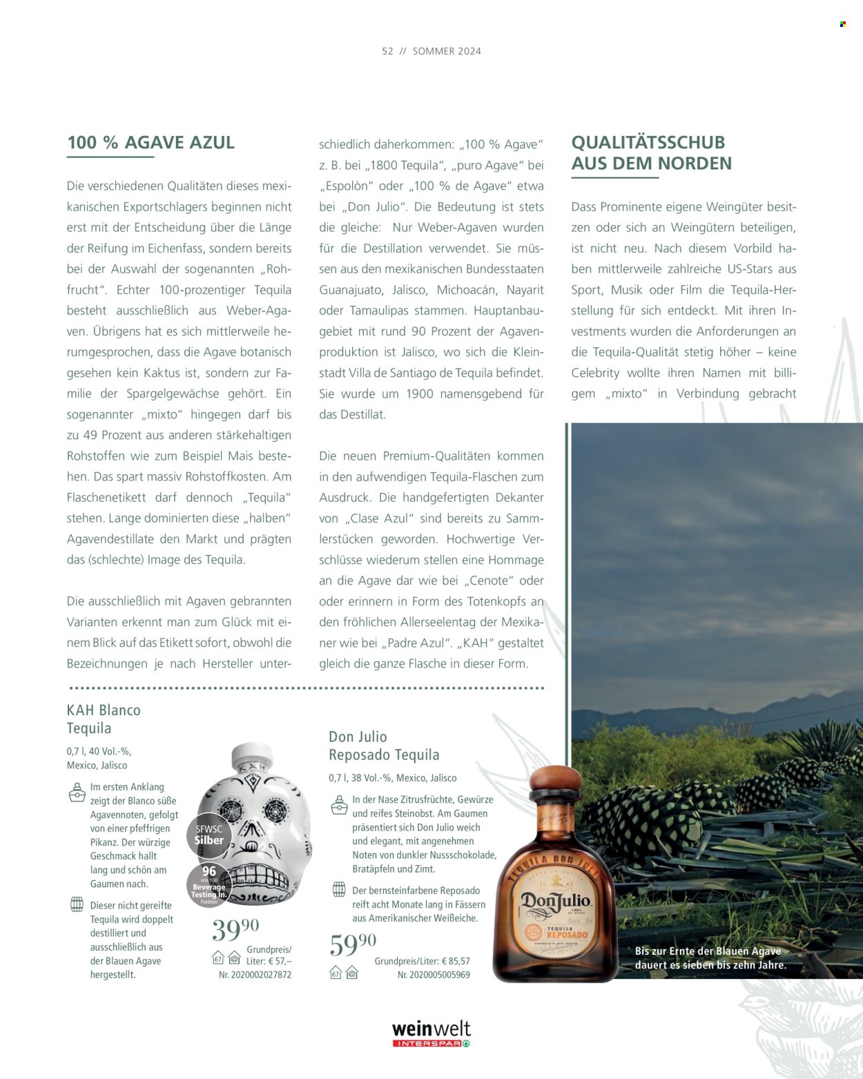 Angebote INTERSPAR - 14.6.2024 - 11.9.2024. Seite 52