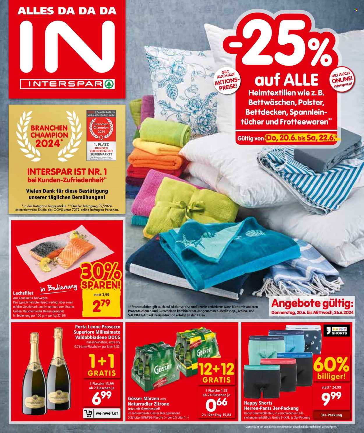 Angebote INTERSPAR - 20.6.2024 - 26.6.2024. Seite 1