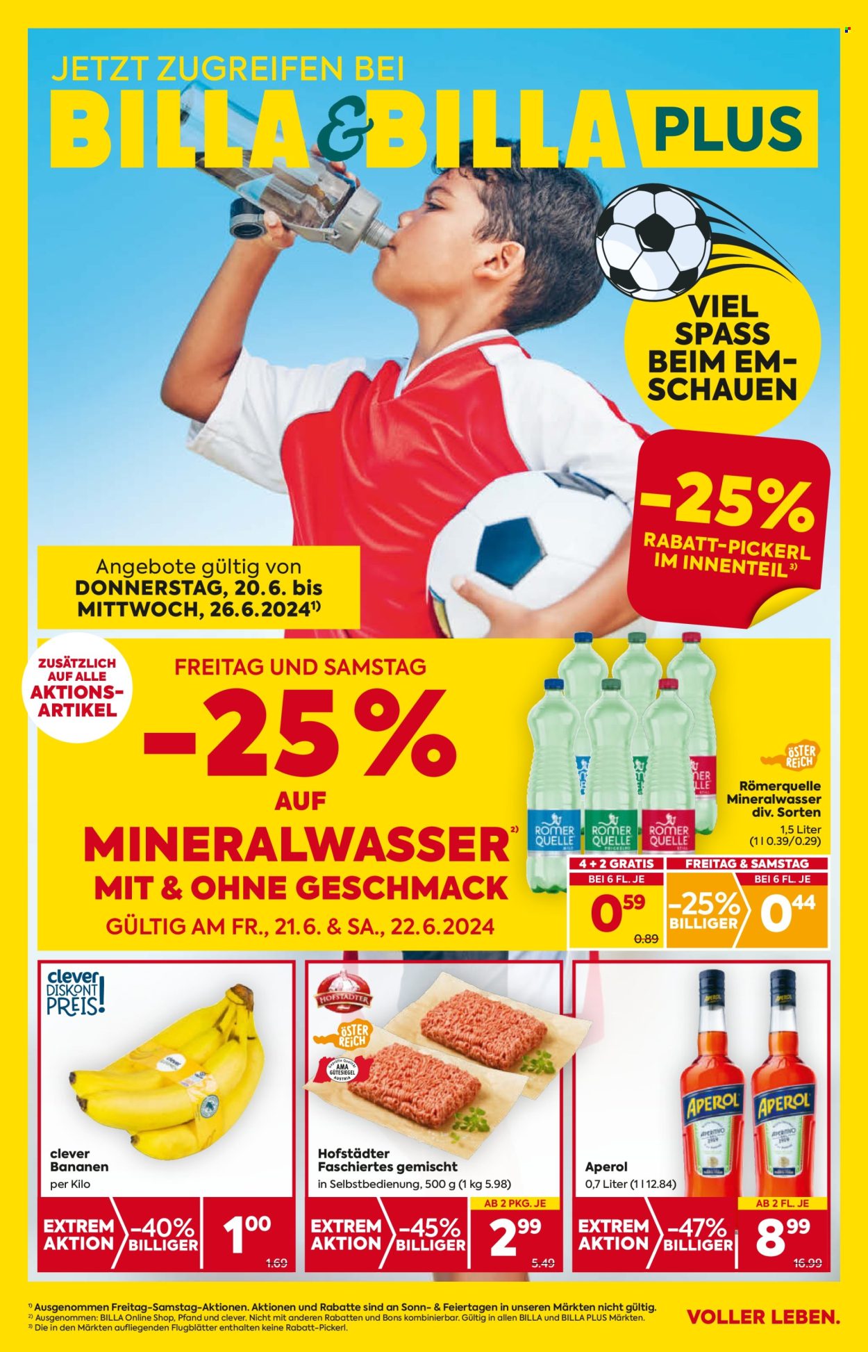 Angebote Billa - 20.6.2024 - 26.6.2024. Seite 1