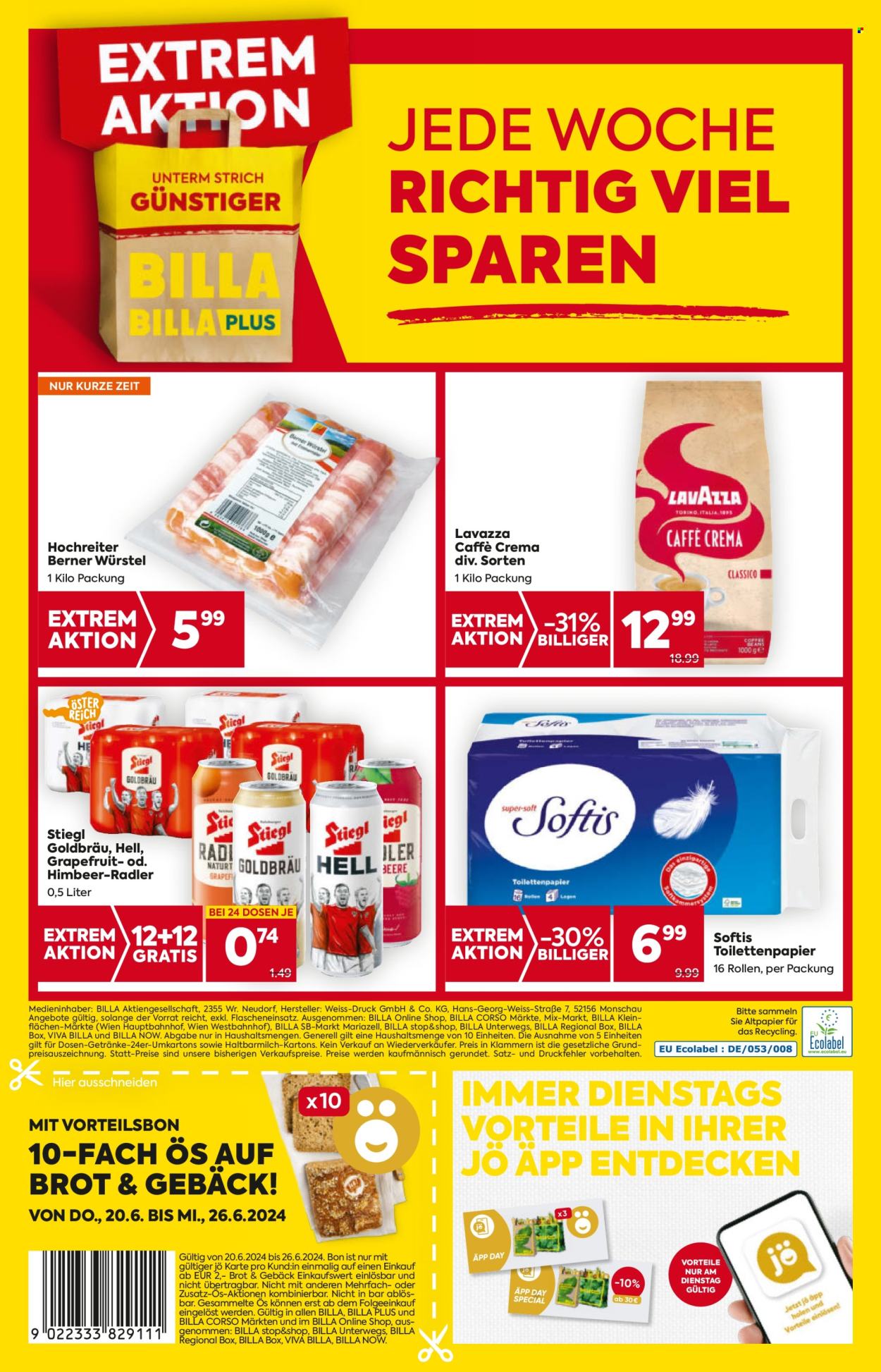 Angebote Billa - 20.6.2024 - 26.6.2024. Seite 16