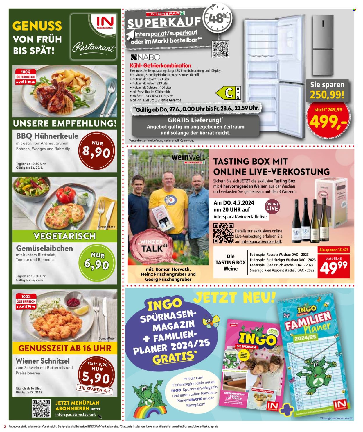 Angebote INTERSPAR - 27.6.2024 - 10.7.2024. Seite 2