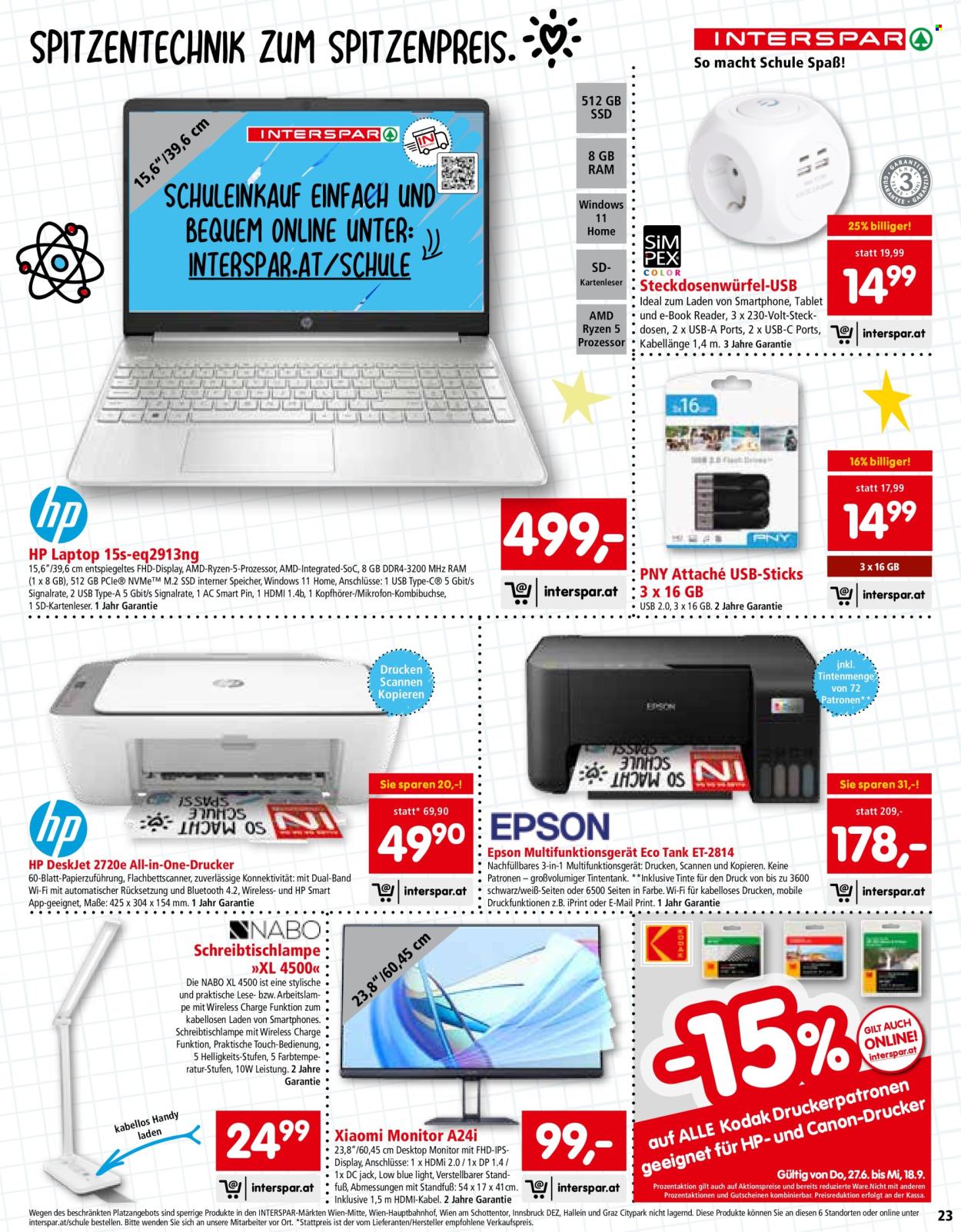 Angebote INTERSPAR - 27.6.2024 - 18.9.2024. Seite 23