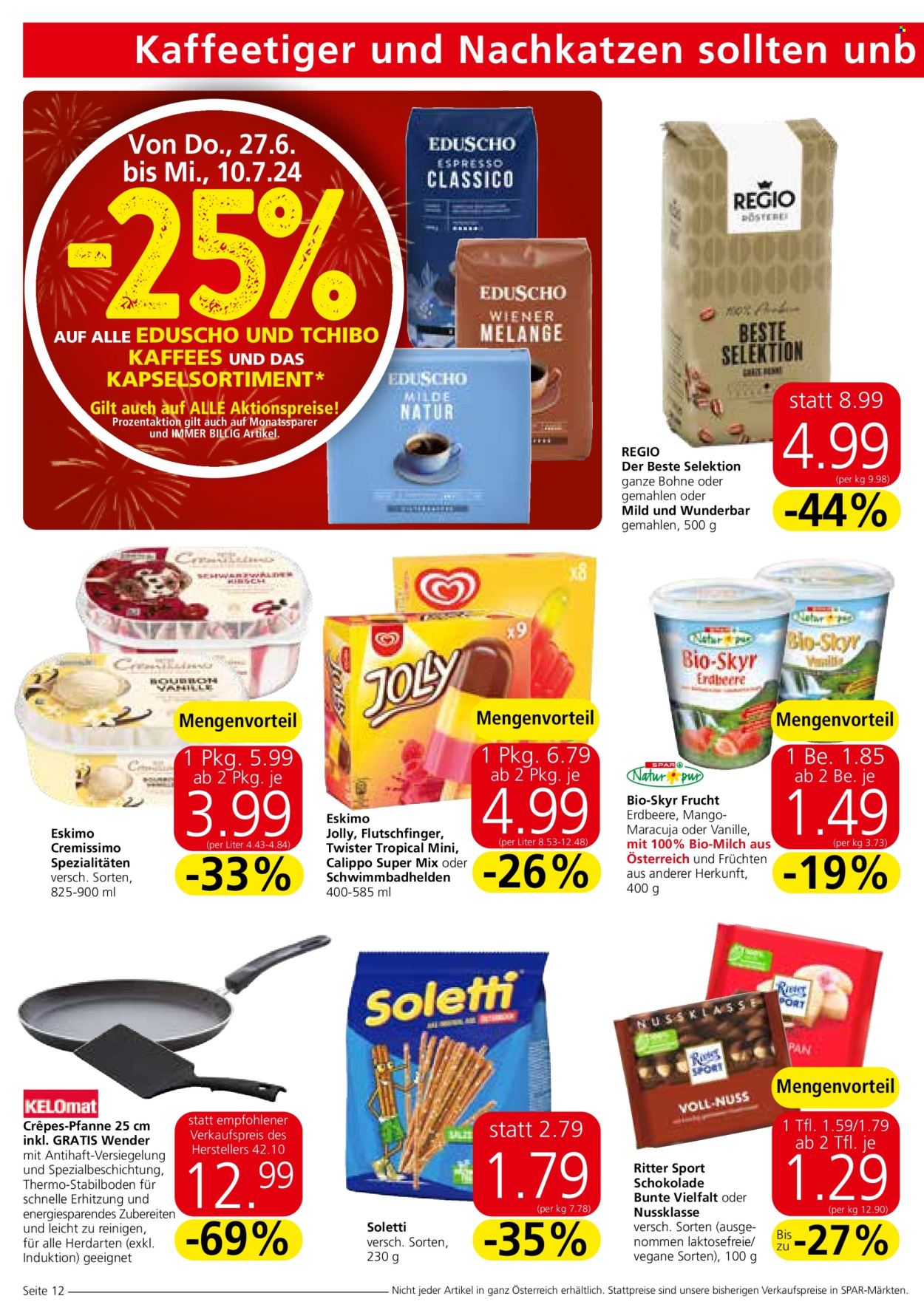 Angebote SPAR - 27.6.2024 - 10.7.2024. Seite 12