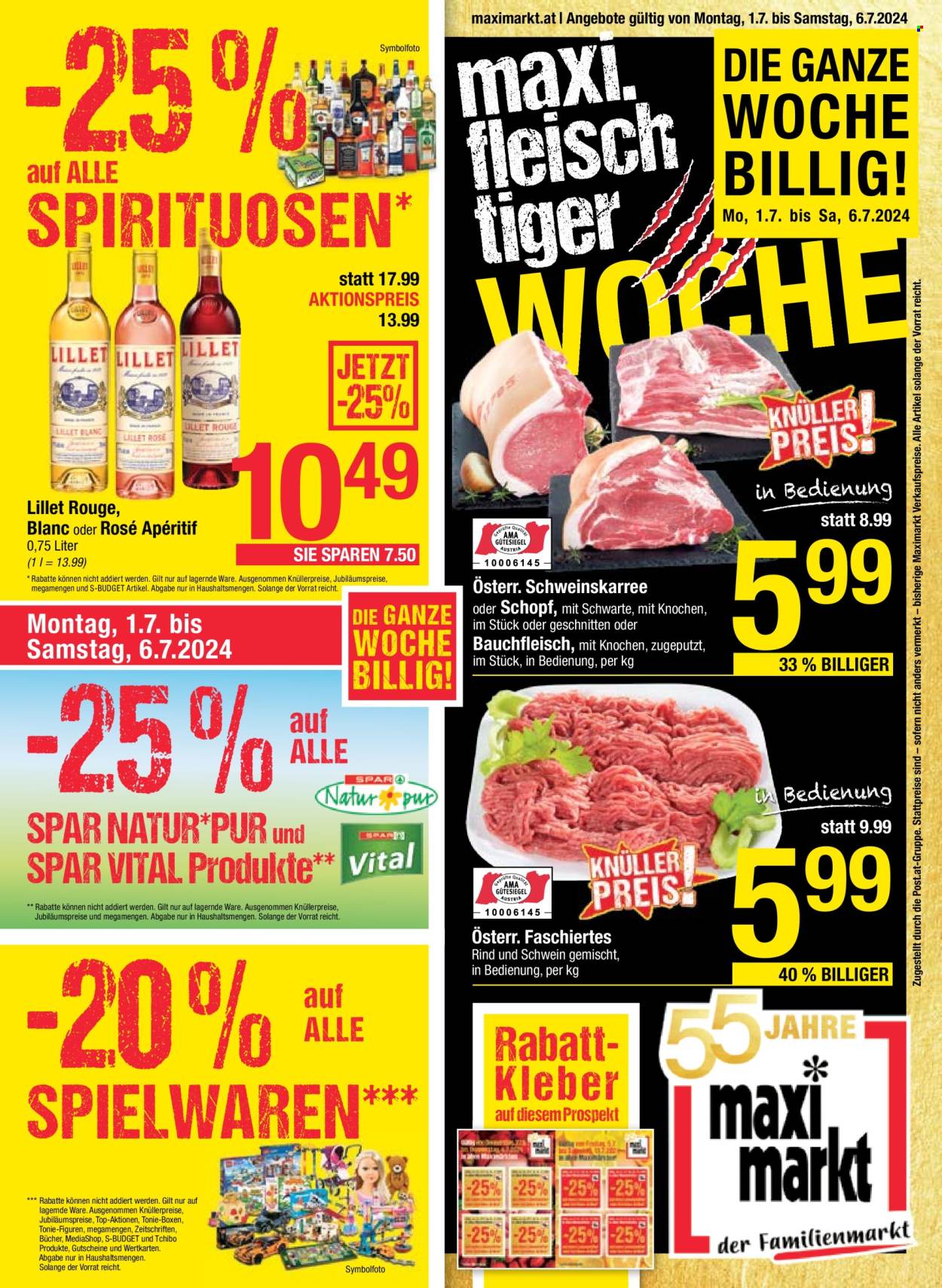 Angebote Maximarkt - 1.7.2024 - 6.7.2024. Seite 1