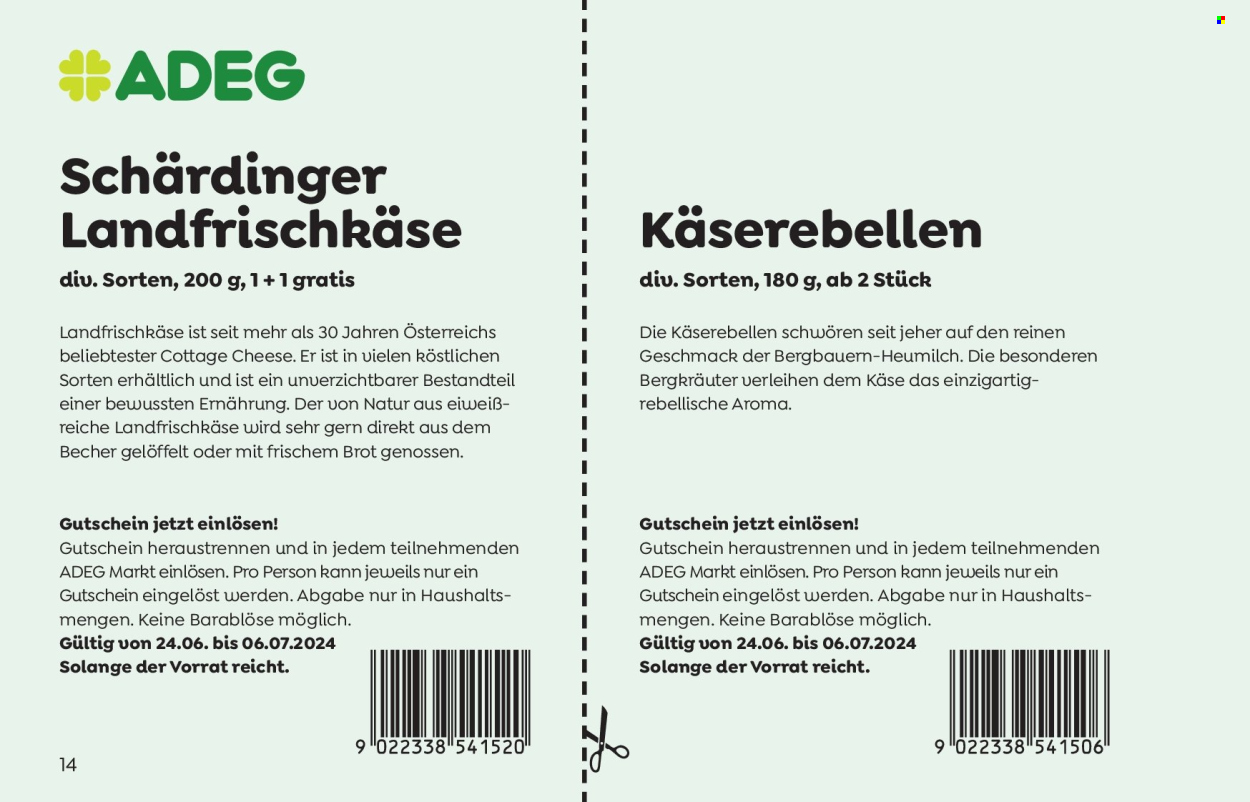 Angebote ADEG - 24.6.2024 - 6.7.2024. Seite 14