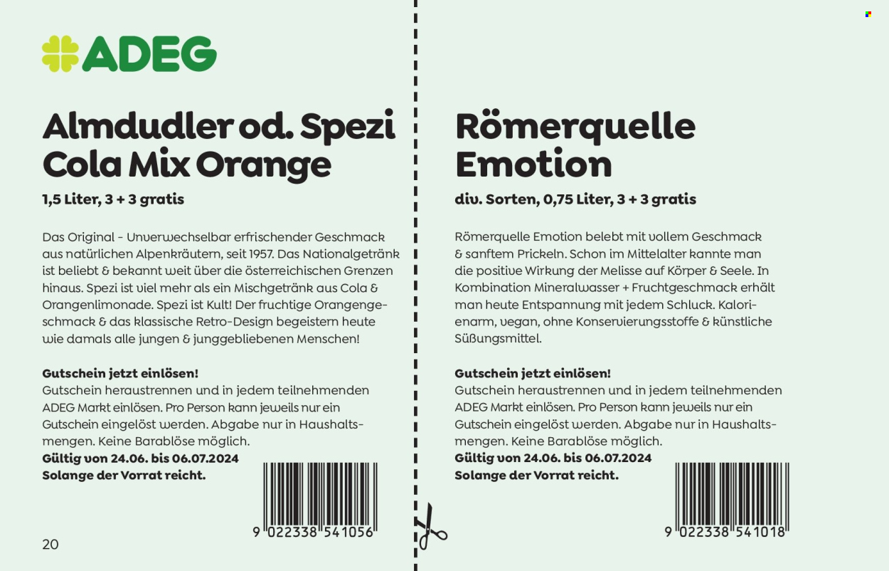 Angebote ADEG - 24.6.2024 - 6.7.2024. Seite 20