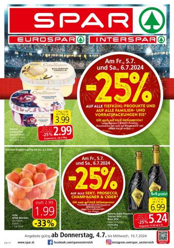 Angebote SPAR - 4.7.2024 - 10.7.2024.