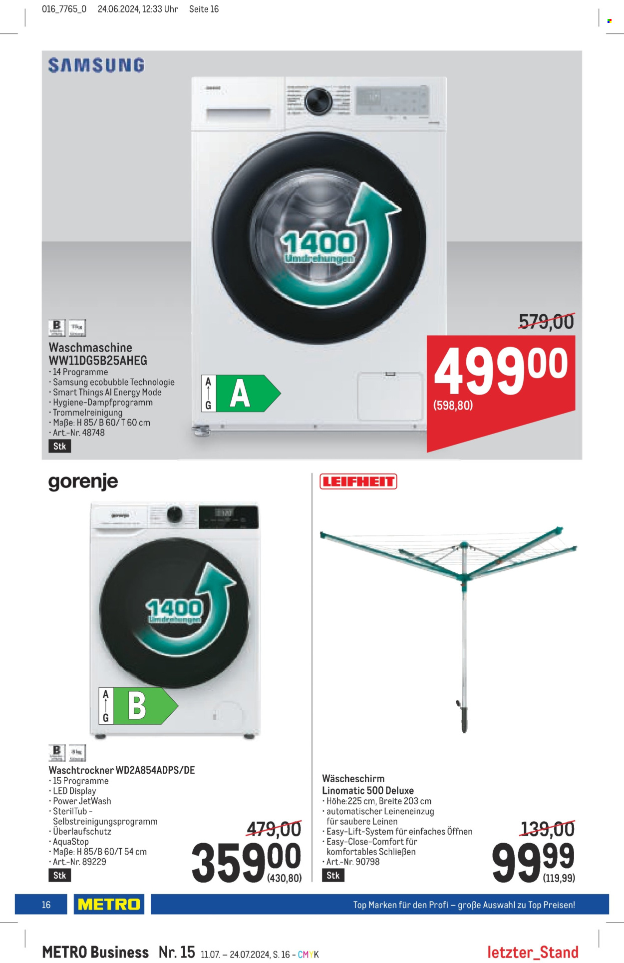 Angebote Metro - 11.7.2024 - 24.7.2024. Seite 16