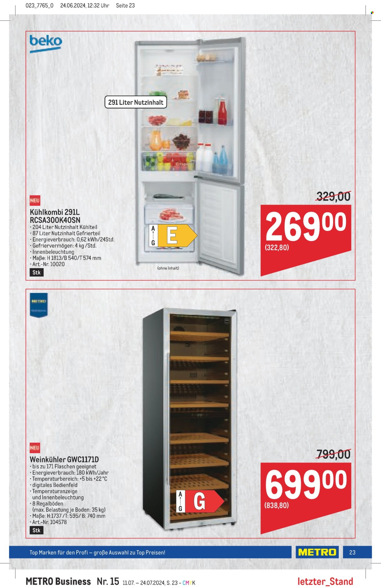 Angebote Metro - 11.7.2024 - 24.7.2024. Seite 23