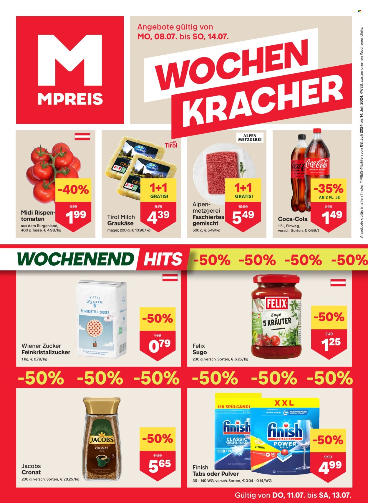 Angebote MPREIS - 8.7.2024 - 14.7.2024. Seite 1