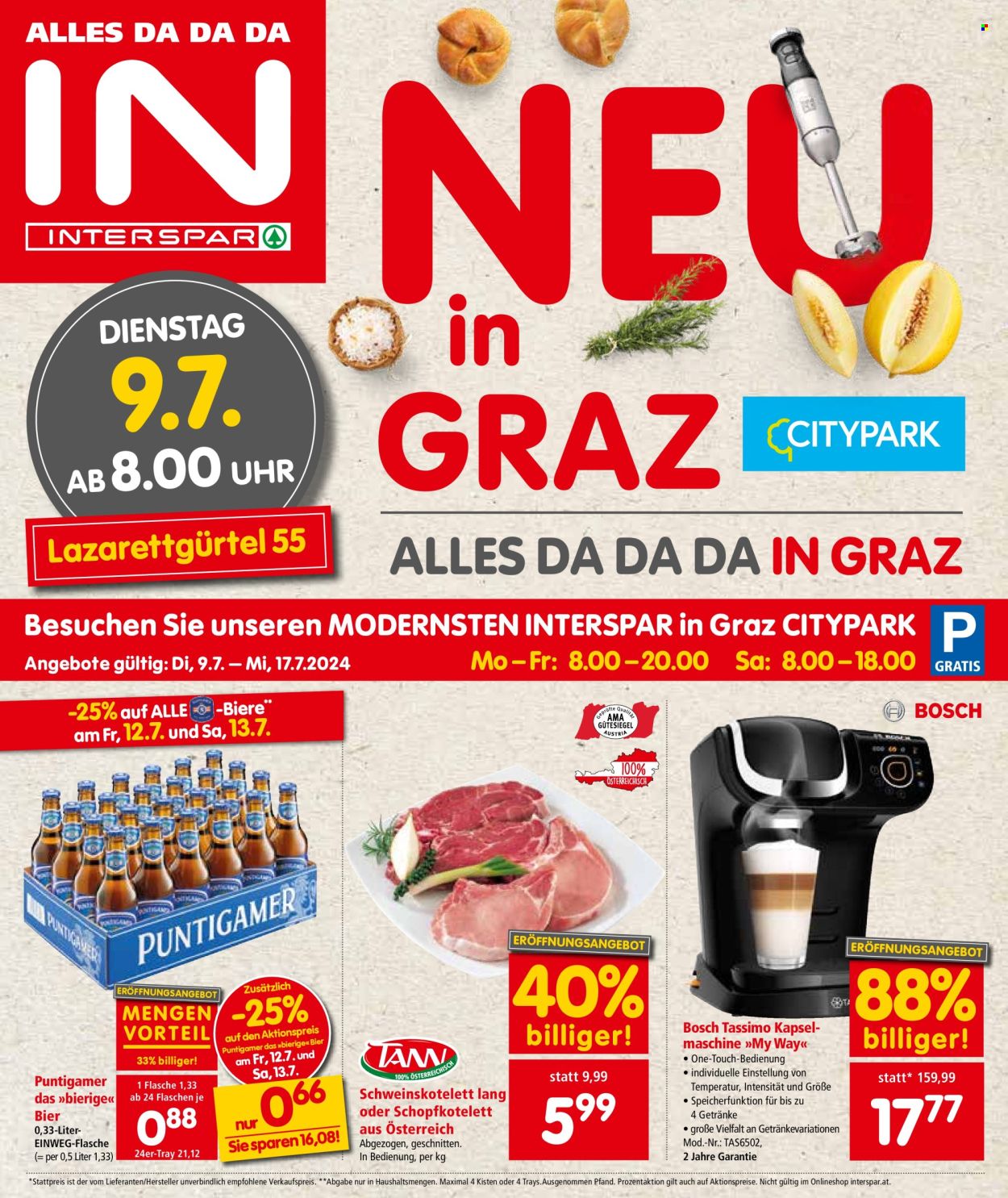 Angebote INTERSPAR - 9.7.2024 - 17.7.2024. Seite 1