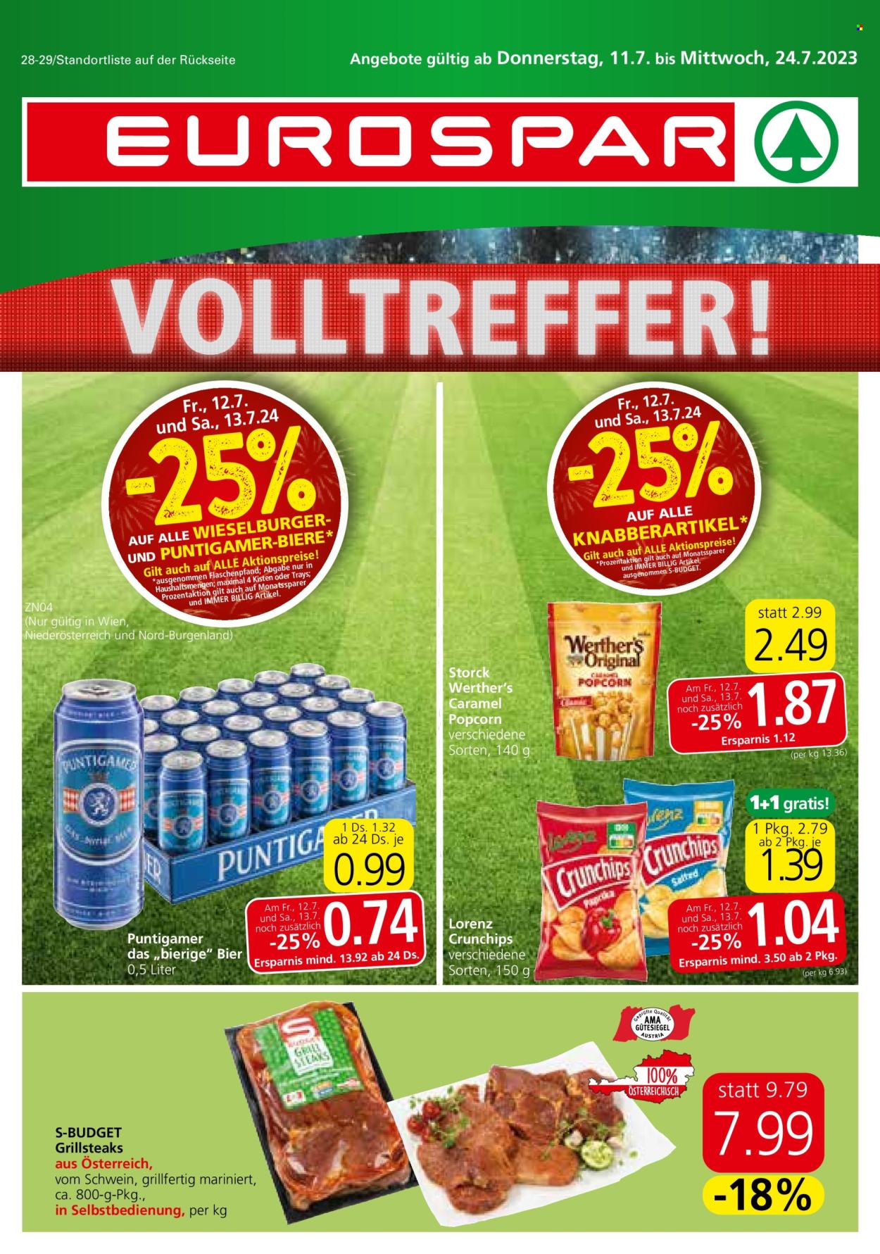 Angebote EUROSPAR - 11.7.2024 - 24.7.2024. Seite 1