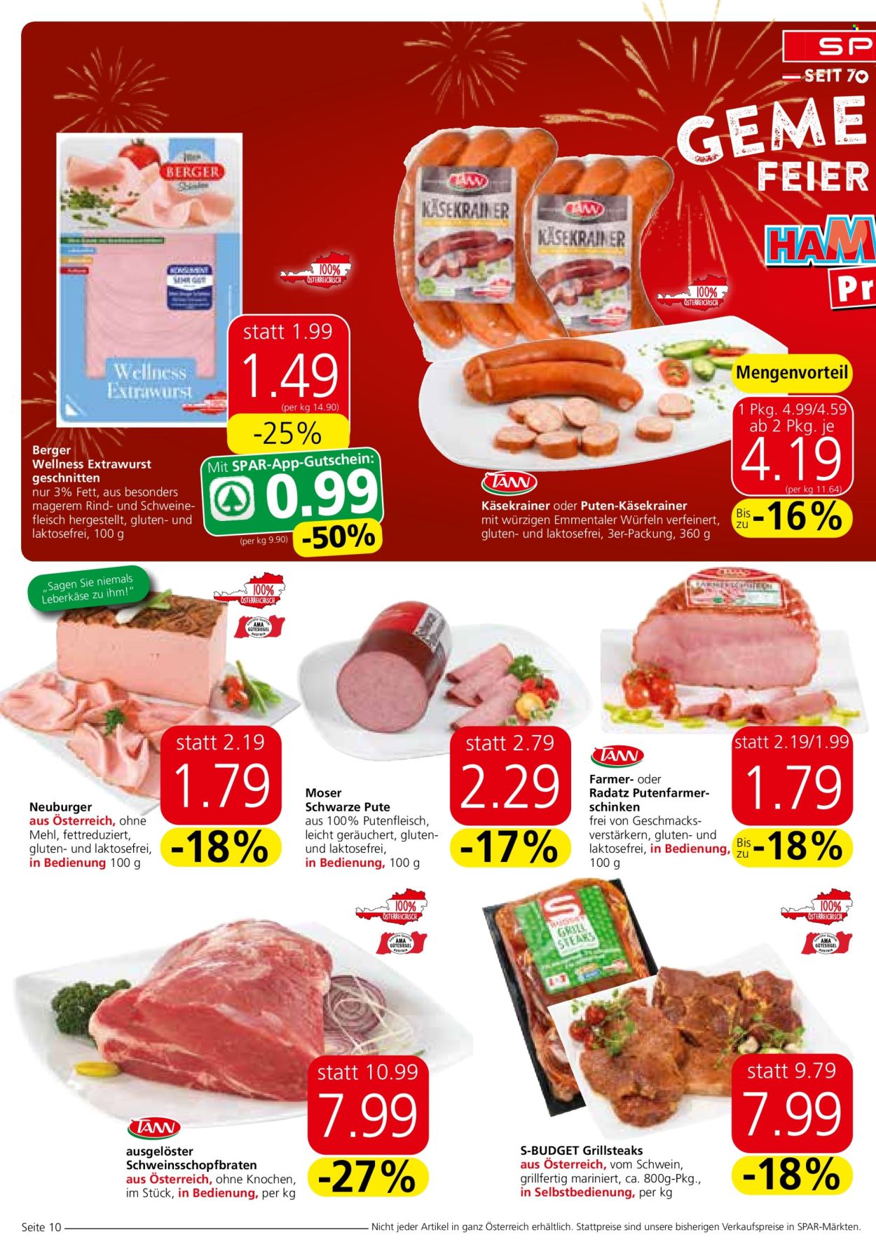 Angebote SPAR - 11.7.2024 - 24.7.2024. Seite 10