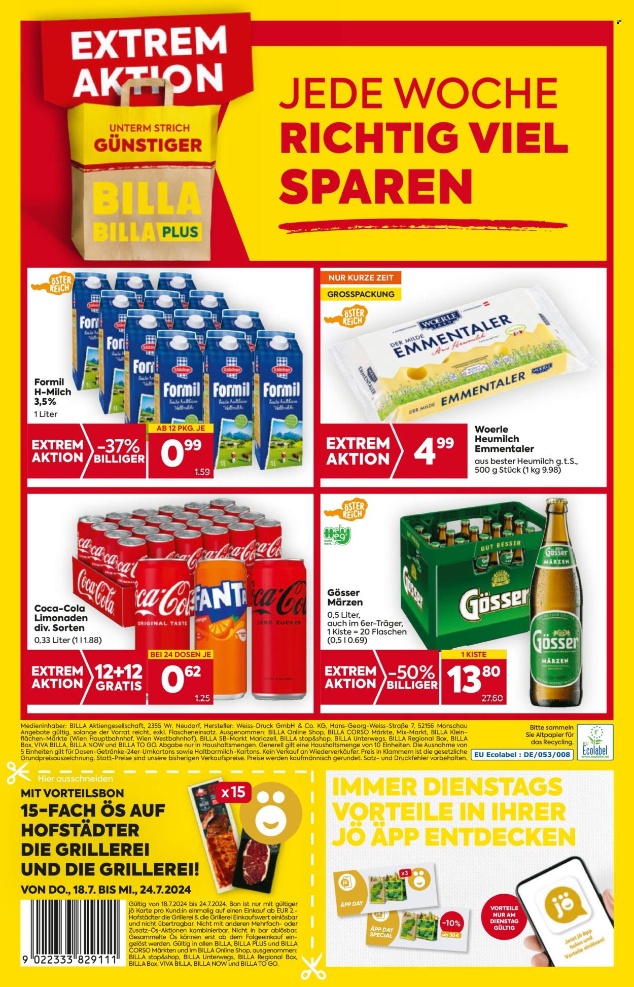 Angebote Billa - 18.7.2024 - 24.7.2024. Seite 20