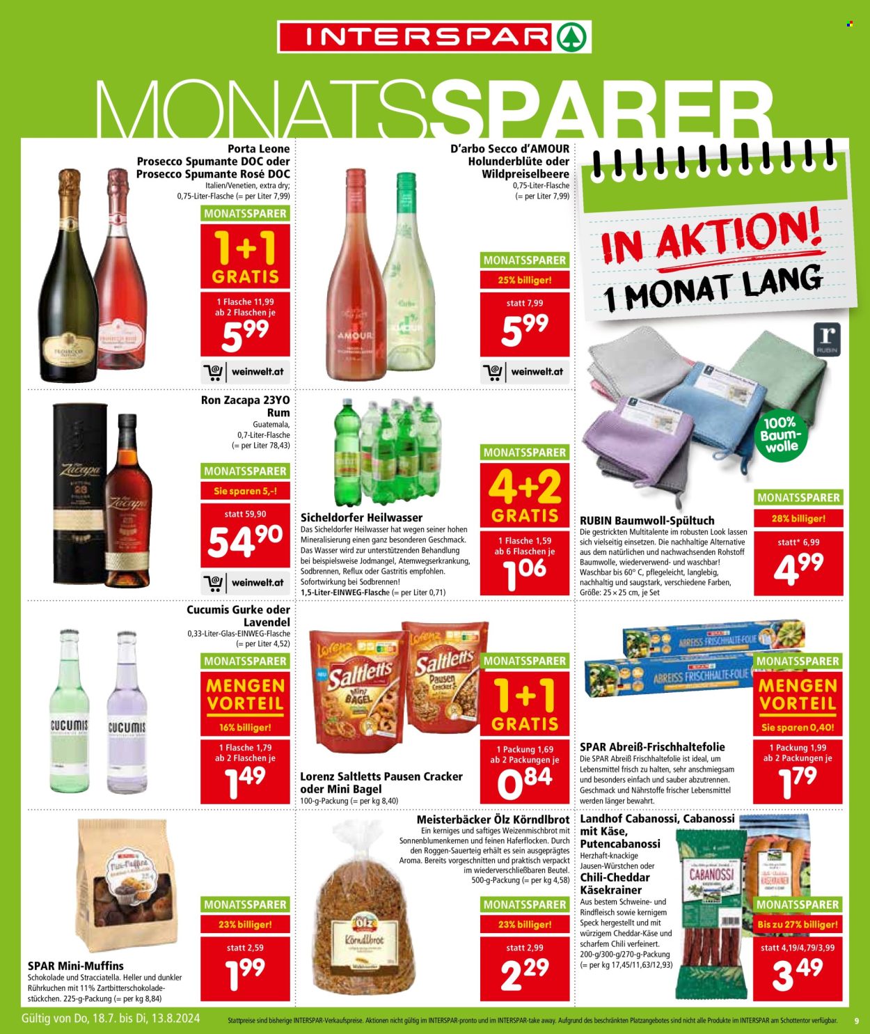 Angebote INTERSPAR - 18.7.2024 - 24.7.2024. Seite 9