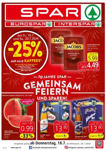 Angebote SPAR - 18.7.2024 - 24.7.2024.