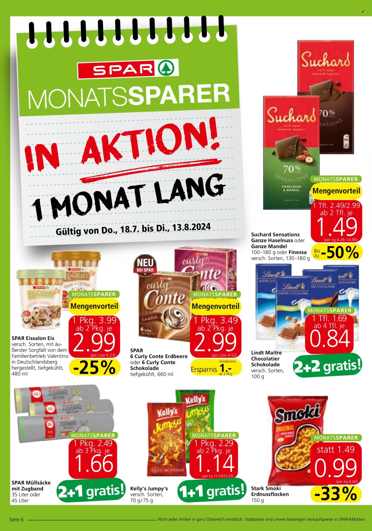 Angebote SPAR - 18.7.2024 - 13.8.2024. Seite 1