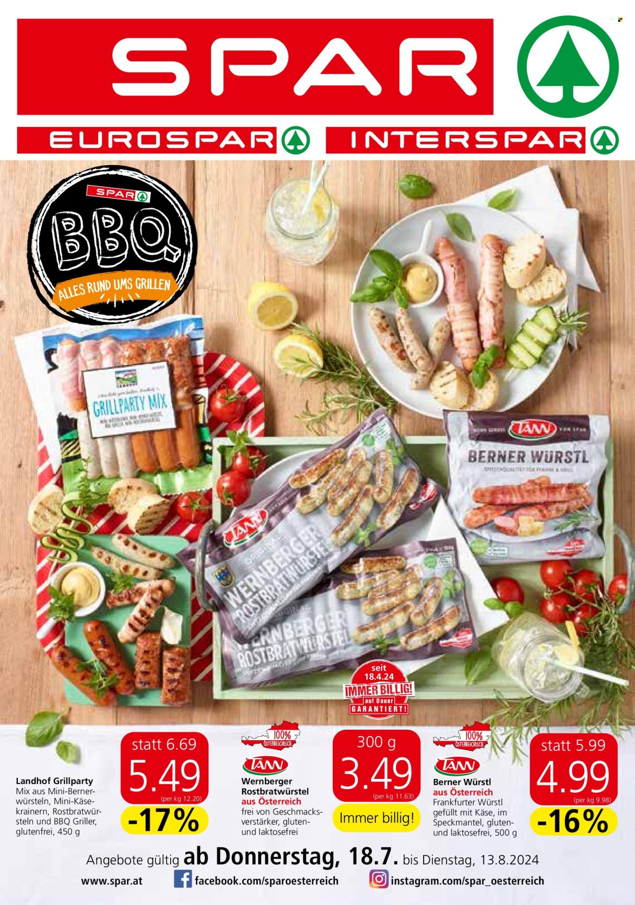 Angebote INTERSPAR - 18.7.2024 - 13.8.2024. Seite 1