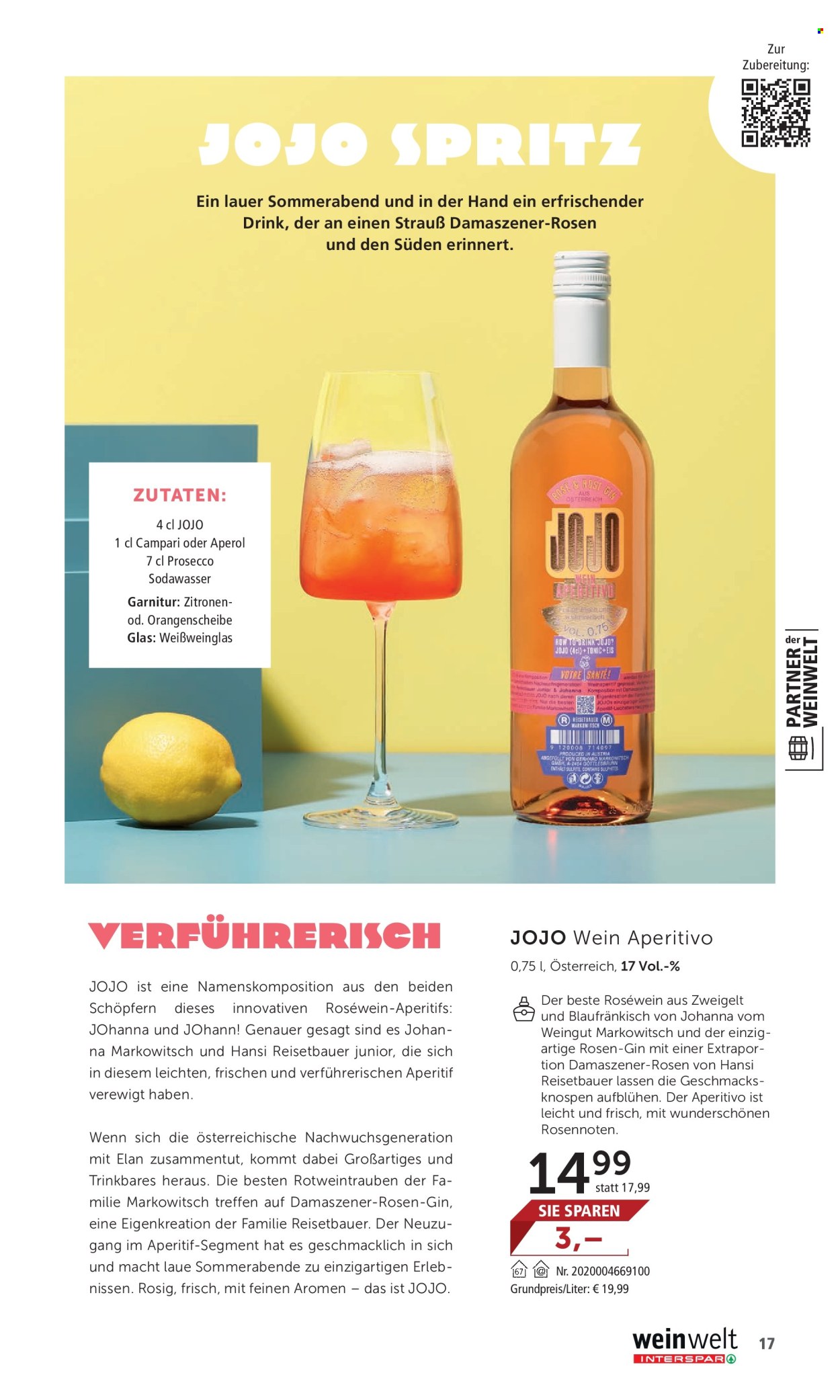 Angebote INTERSPAR - 18.7.2024 - 31.8.2024. Seite 17