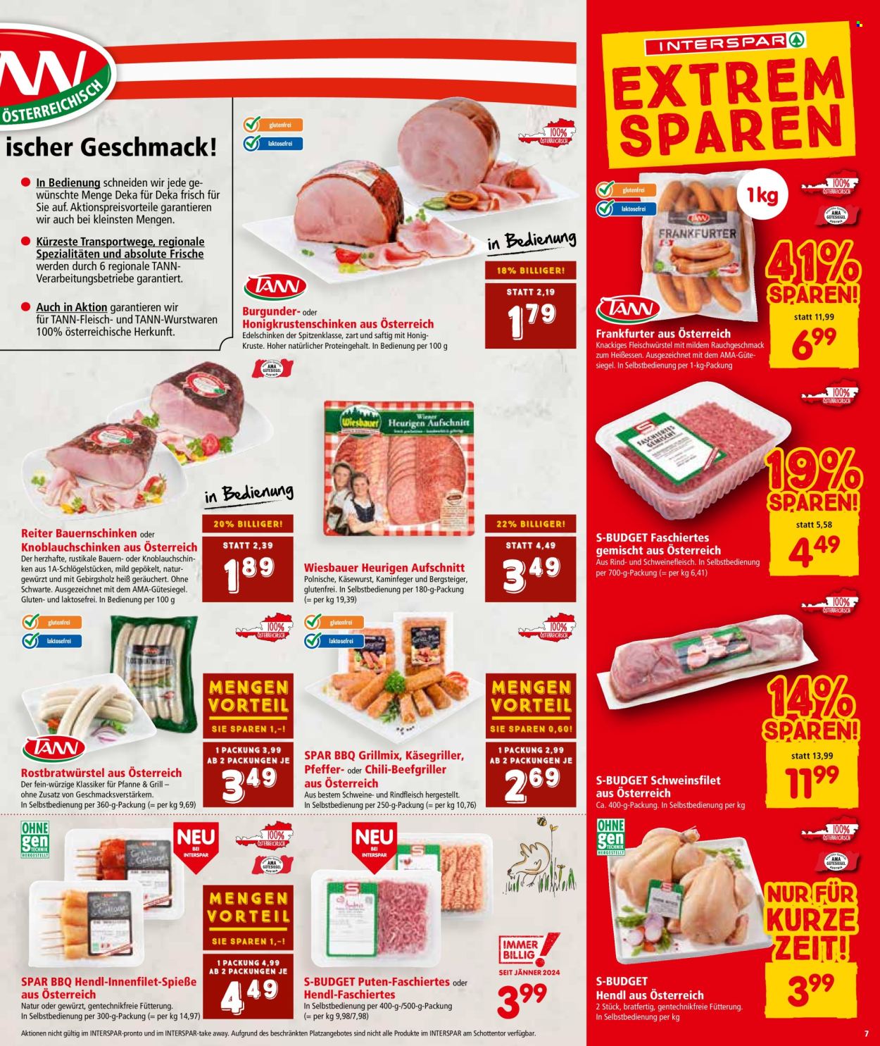 Angebote INTERSPAR - 25.7.2024 - 7.8.2024. Seite 7