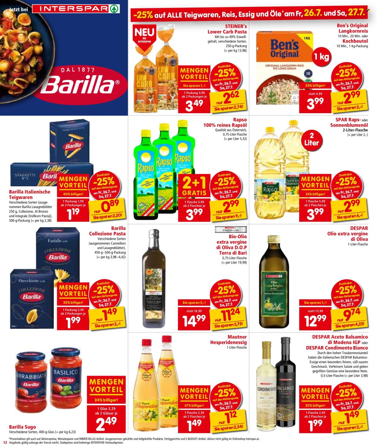 Angebote INTERSPAR - 25.7.2024 - 7.8.2024. Seite 12