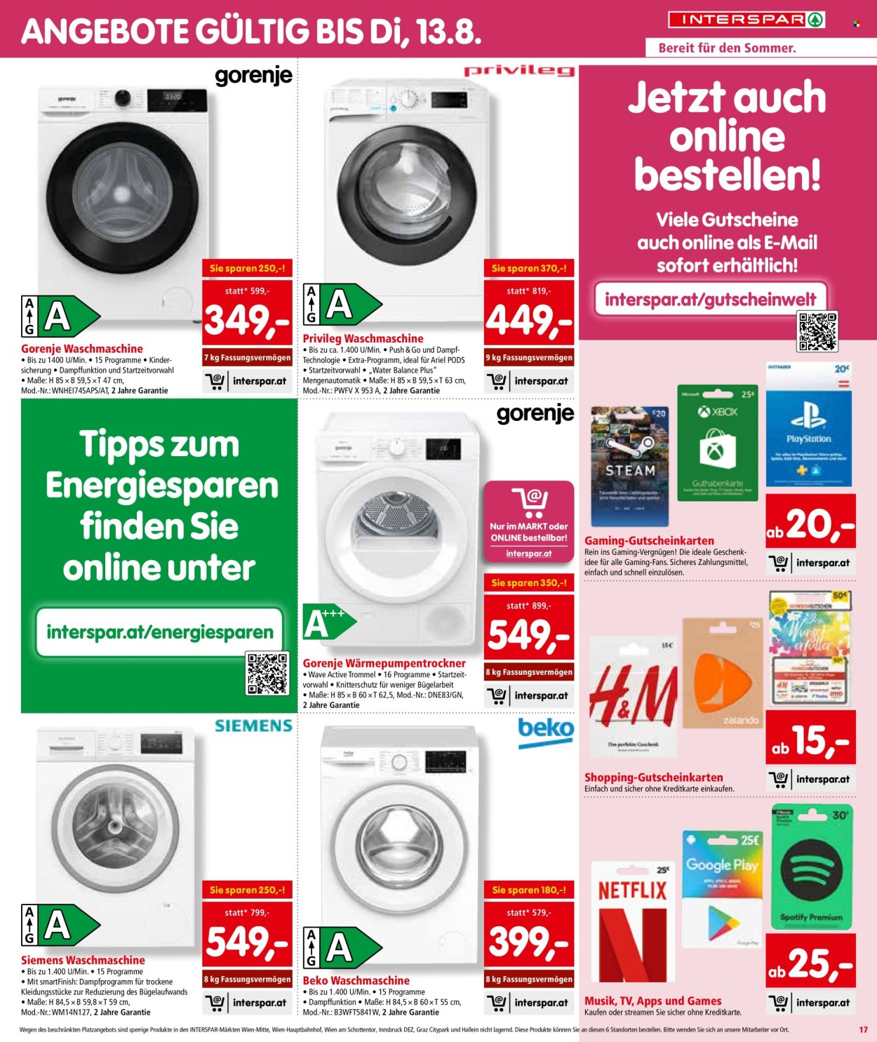 Angebote INTERSPAR - 25.7.2024 - 7.8.2024. Seite 17