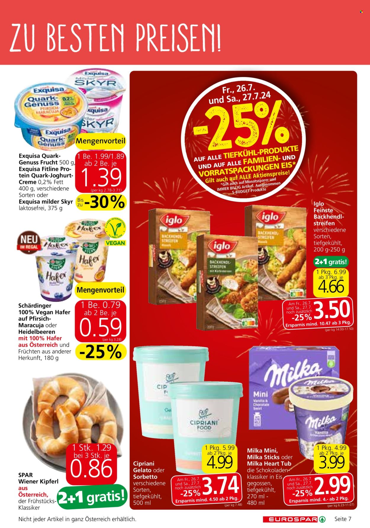 Angebote EUROSPAR - 25.7.2024 - 7.8.2024. Seite 7
