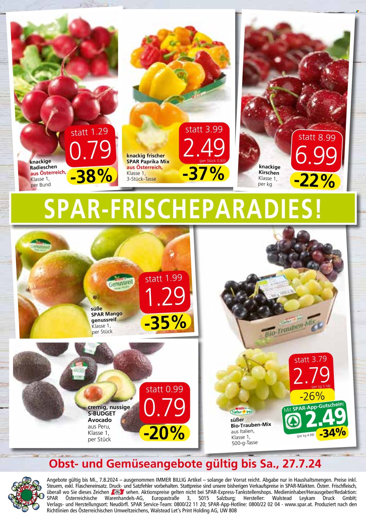 Angebote SPAR - 25.7.2024 - 7.8.2024. Seite 20