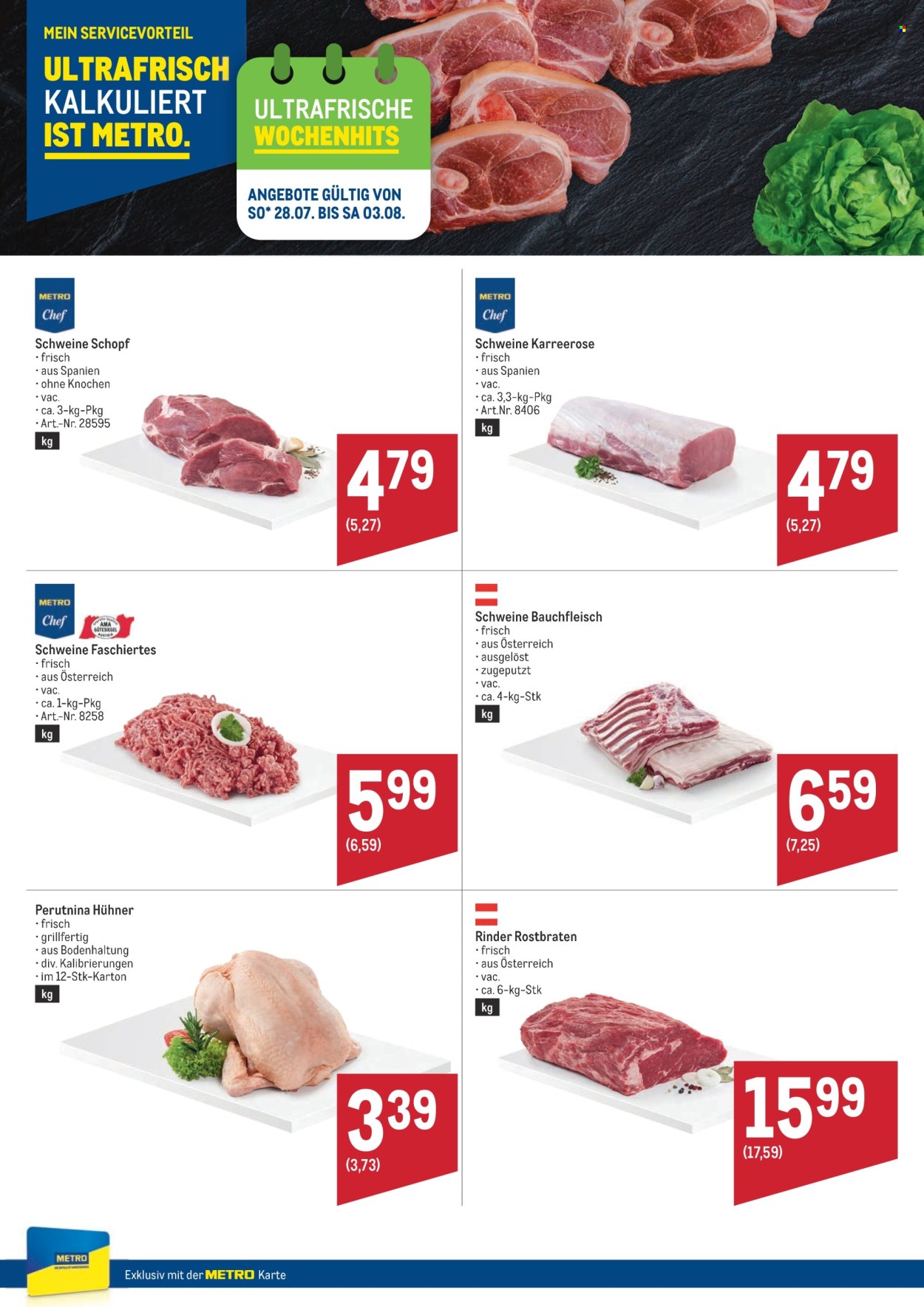 Angebote Metro - 28.7.2024 - 3.8.2024. Seite 1