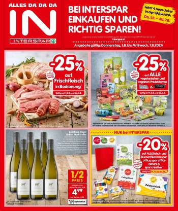 Angebote INTERSPAR - 1.8.2024 - 7.8.2024.