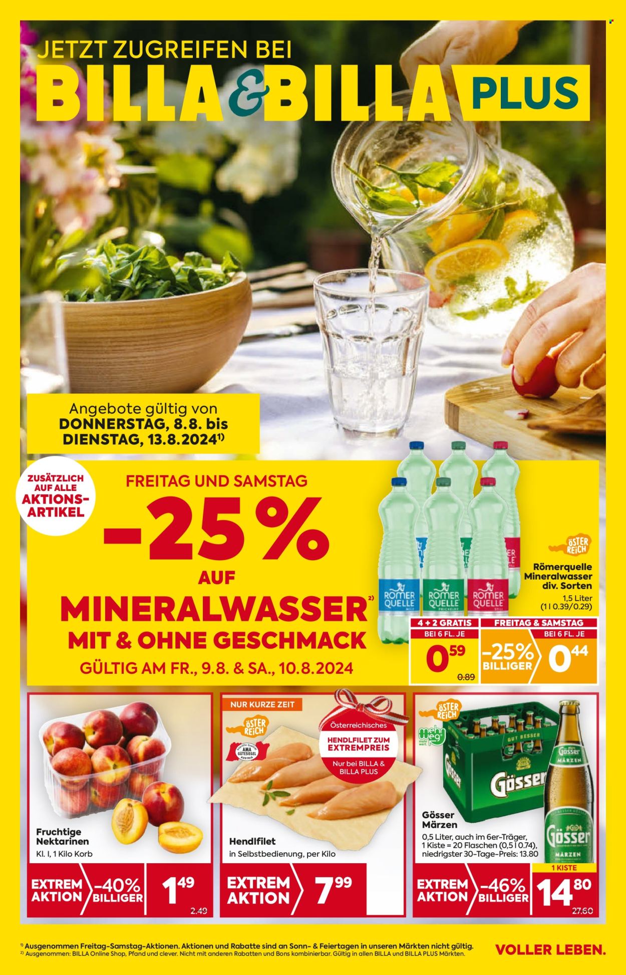Angebote Billa - 8.8.2024 - 13.8.2024. Seite 1