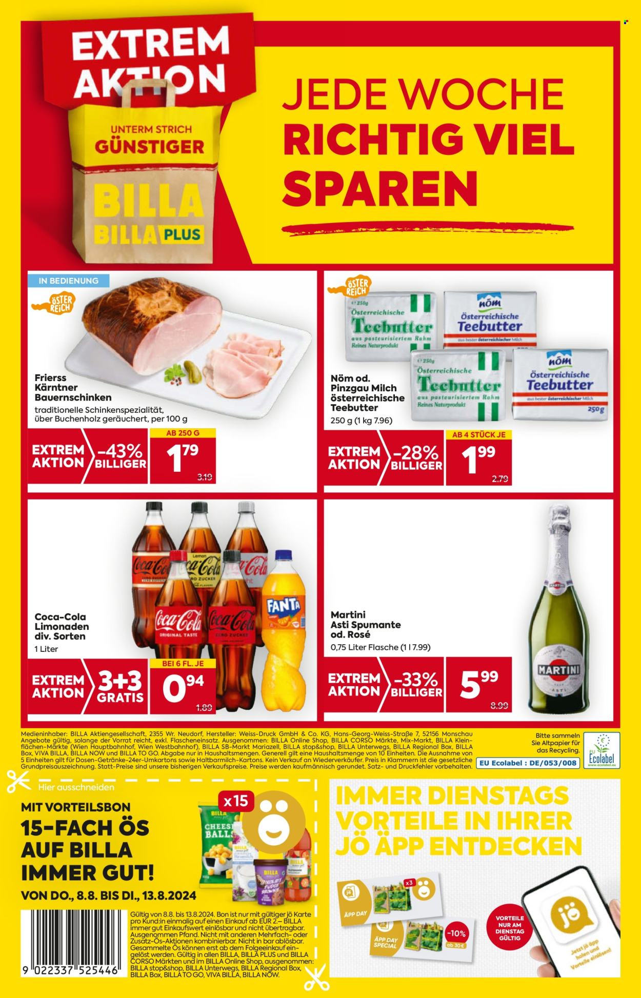 Angebote Billa - 8.8.2024 - 13.8.2024. Seite 16