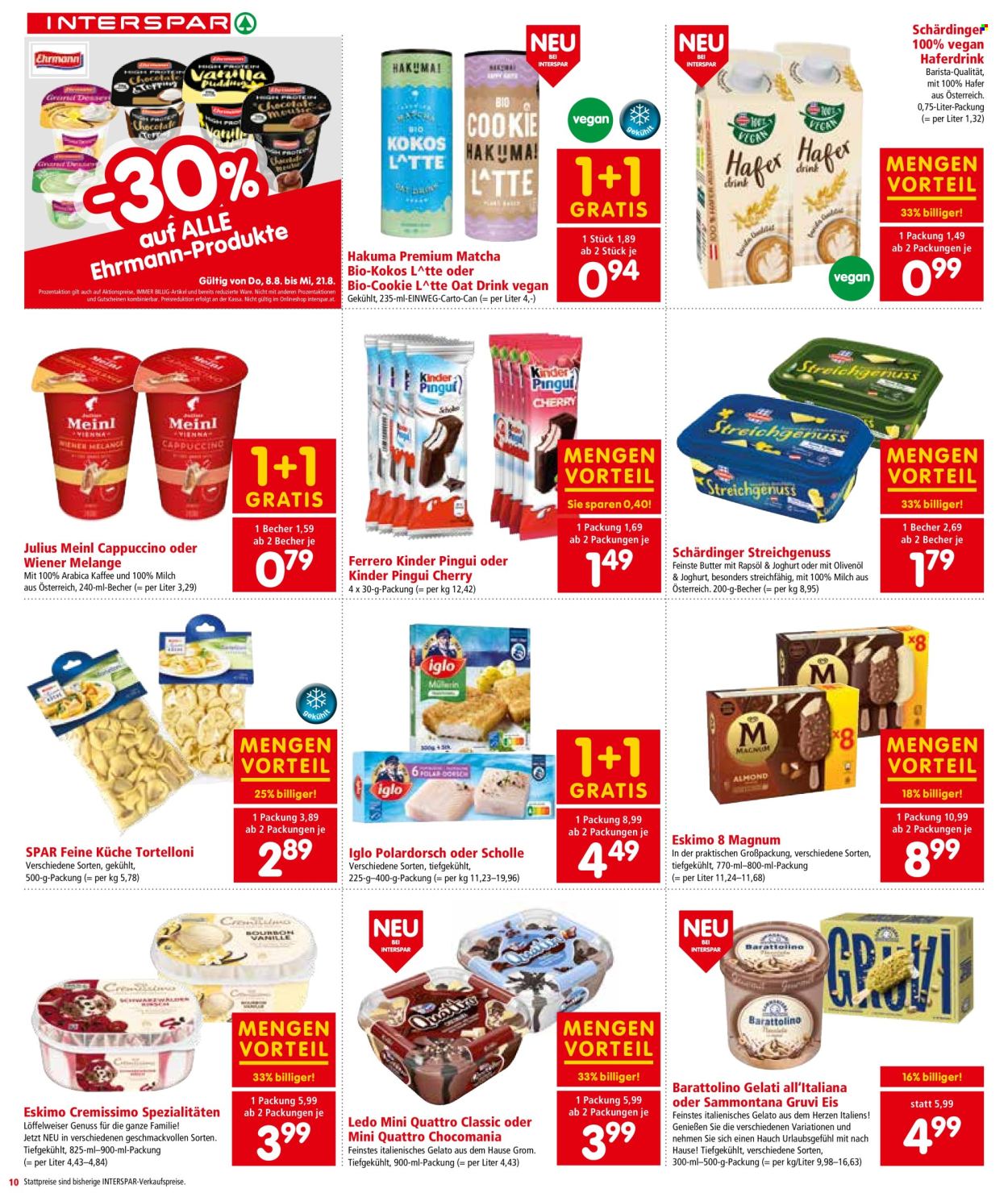 Angebote INTERSPAR - 8.8.2024 - 21.8.2024. Seite 10