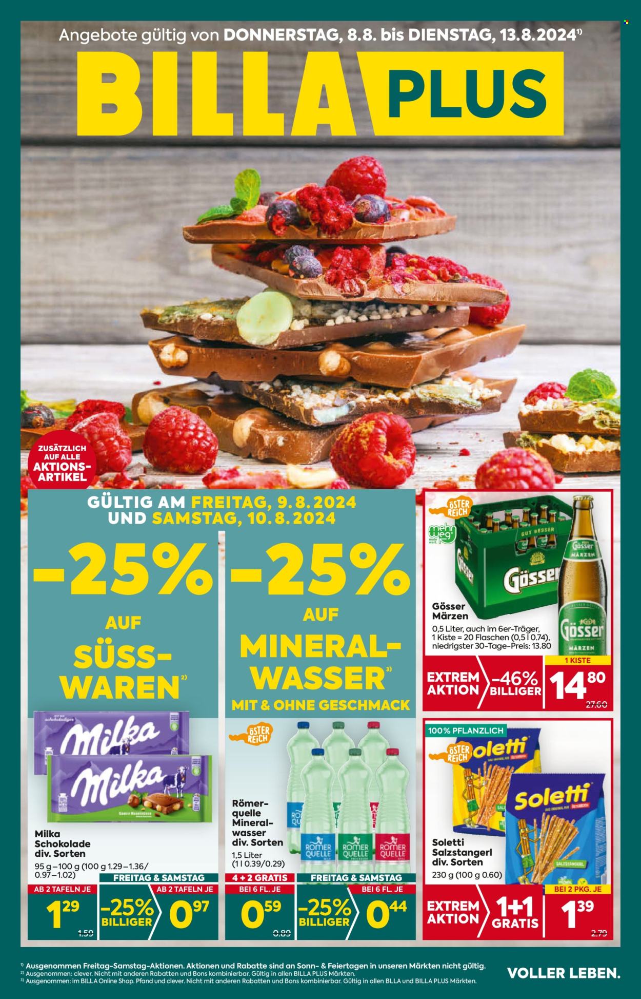 Angebote Billa Plus - 8.8.2024 - 13.8.2024. Seite 1