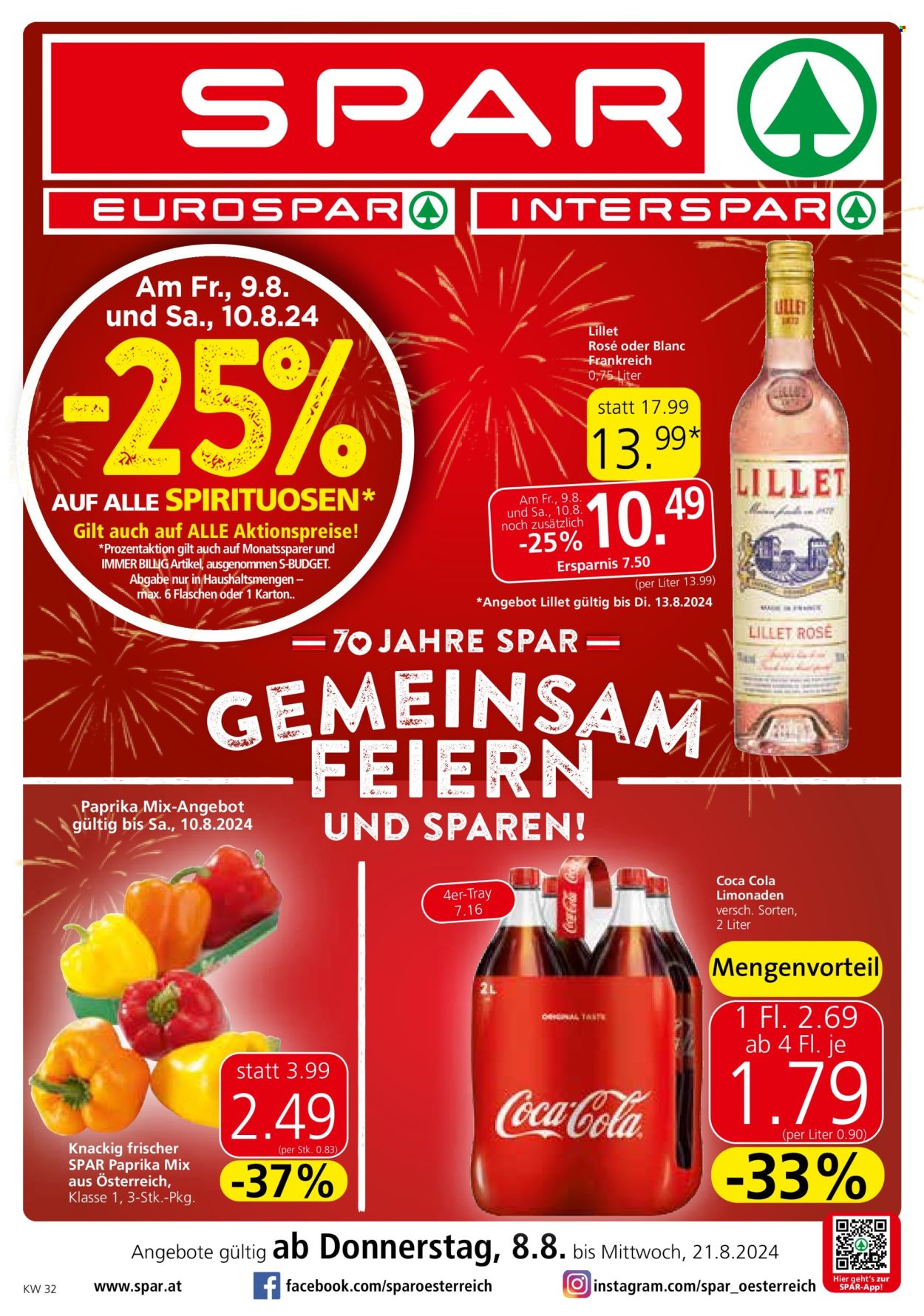Angebote SPAR - 8.8.2024 - 21.8.2024. Seite 1
