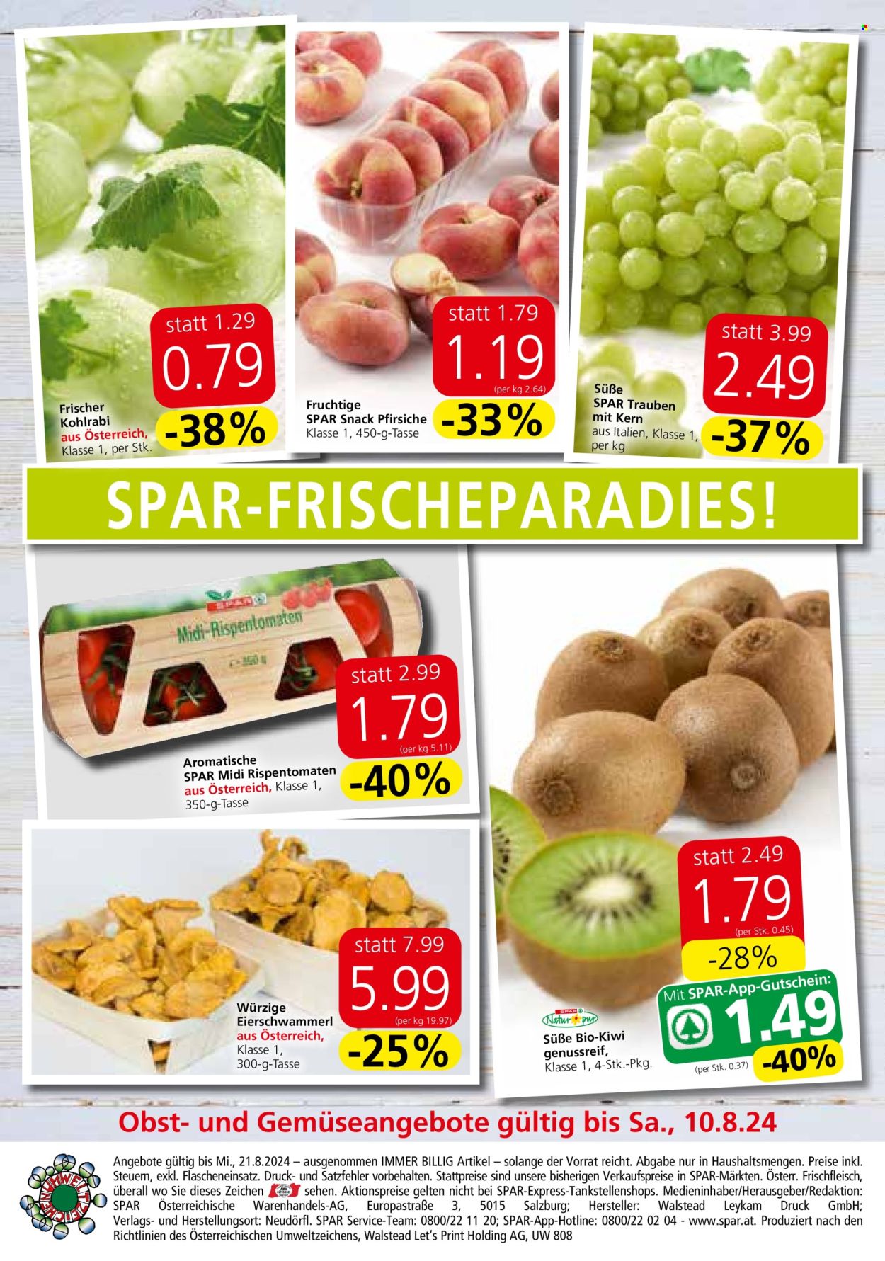 Angebote SPAR - 8.8.2024 - 21.8.2024. Seite 20