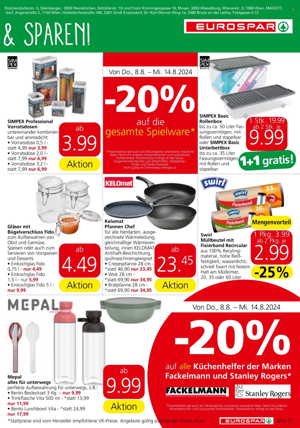 Angebote EUROSPAR - 8.8.2024 - 21.8.2024. Seite 15