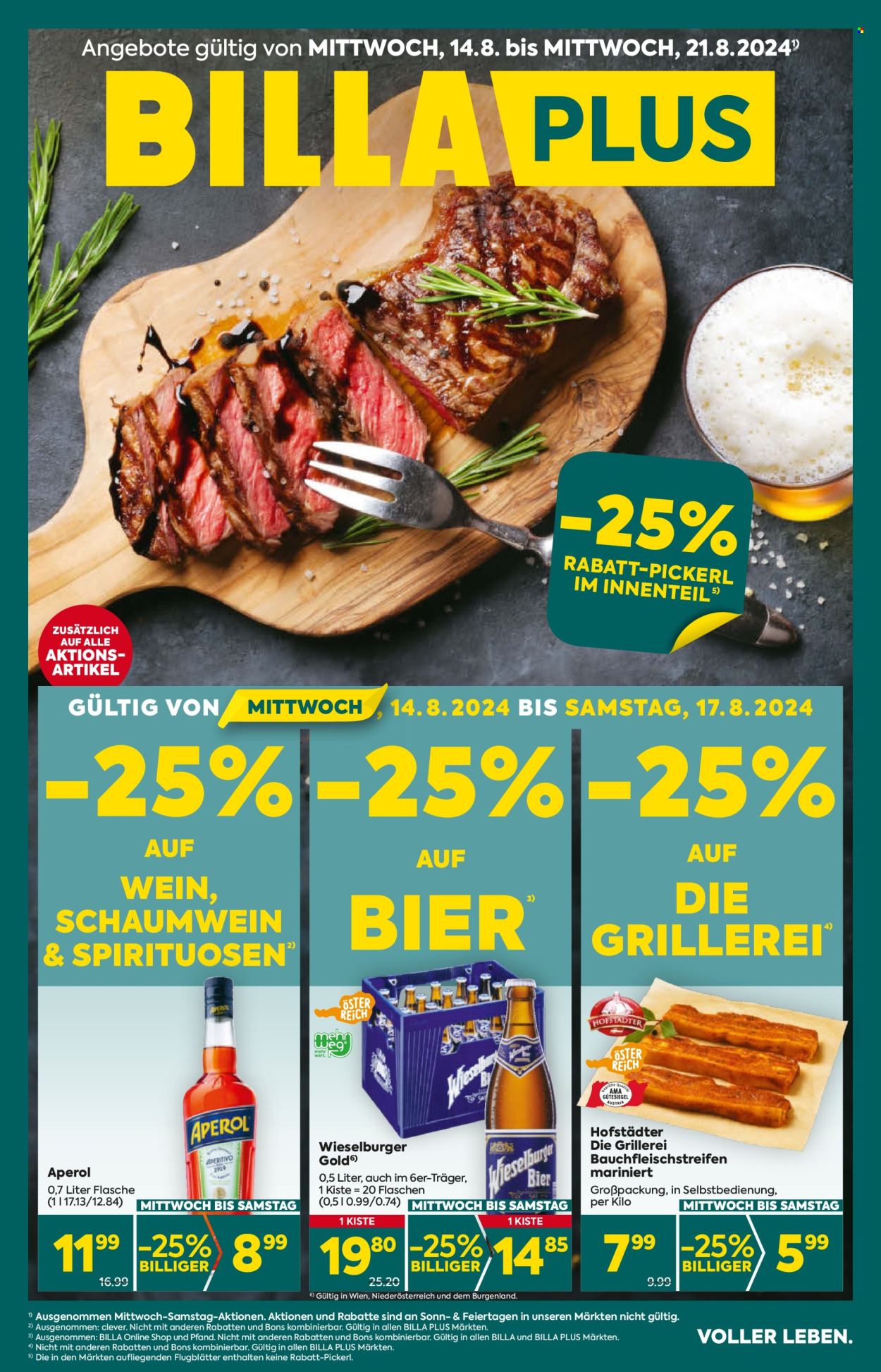 Angebote Billa Plus - 14.8.2024 - 21.8.2024. Seite 1
