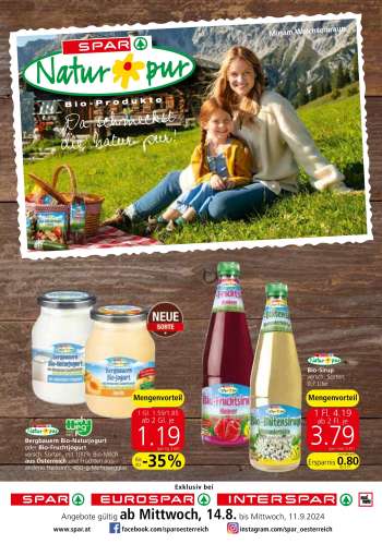 Angebote SPAR - 14.8.2024 - 11.9.2024.