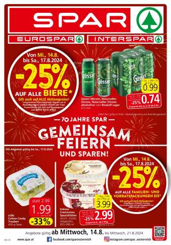 Angebote SPAR - 14.8.2024 - 21.8.2024.