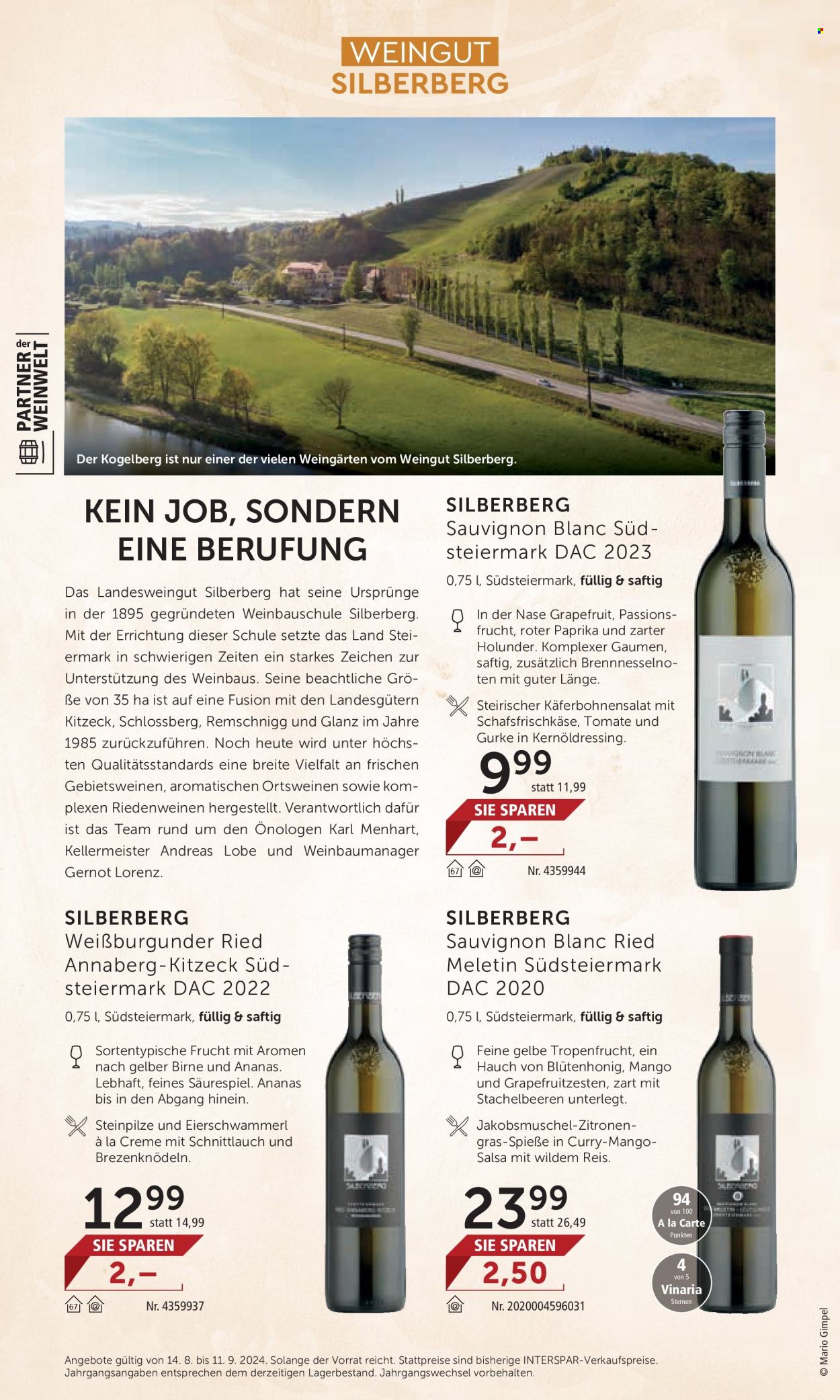 Angebote INTERSPAR - 14.8.2024 - 11.9.2024. Seite 14