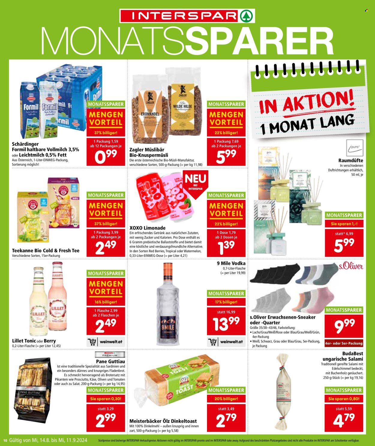 Angebote INTERSPAR - 14.8.2024 - 21.8.2024. Seite 10