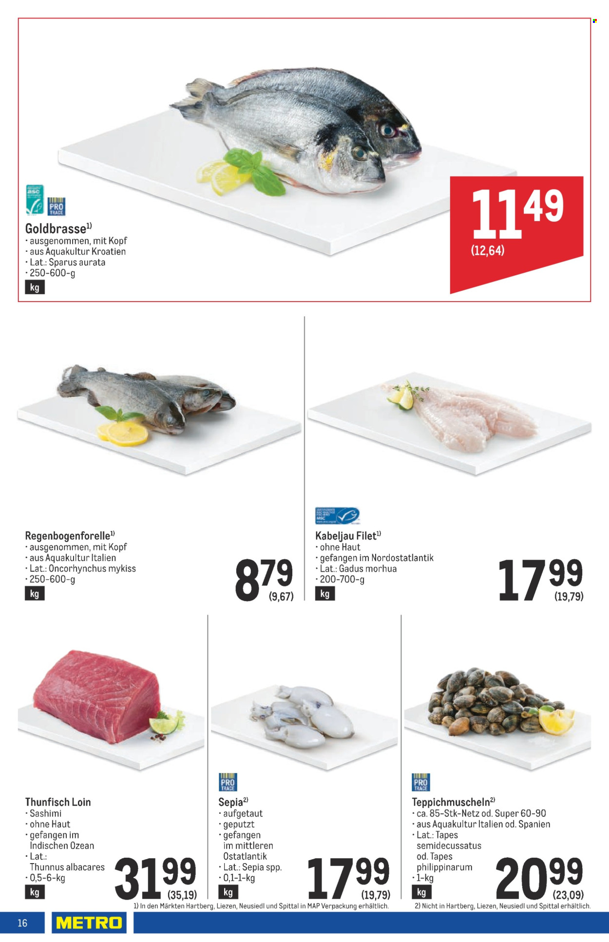 Angebote Metro - 22.8.2024 - 4.9.2024. Seite 16